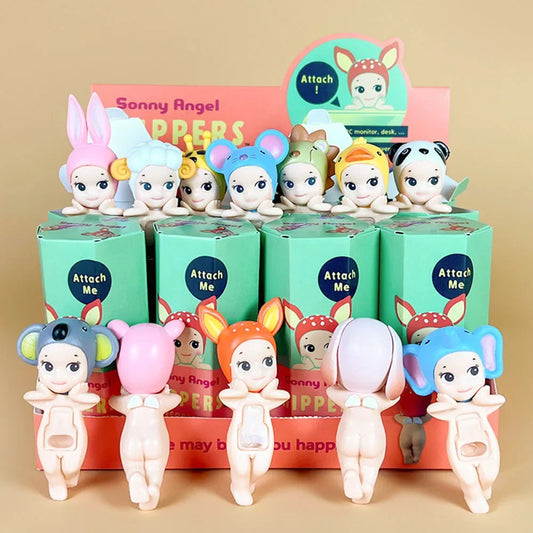 Spot Goods Sonny Angel Hippers Blind Box Lying Down Angel Series Figurines d'anime Kawaii Cartoon Surprise Box Jouets pour enfants Cadeaux